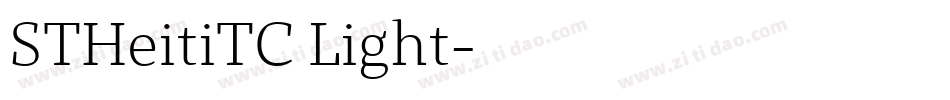STHeitiTC Light字体转换